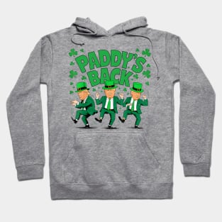 Groovy Paddys Back Trump Dancing Shamrock St Patricks Day Hoodie